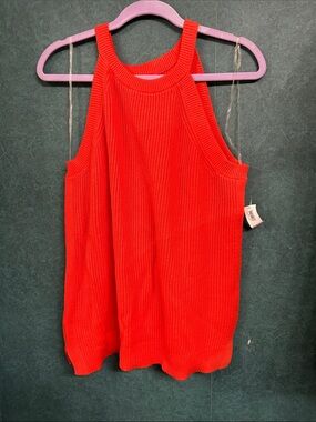 NWT Old Navy Ribbed Halter Tank Top - Orange